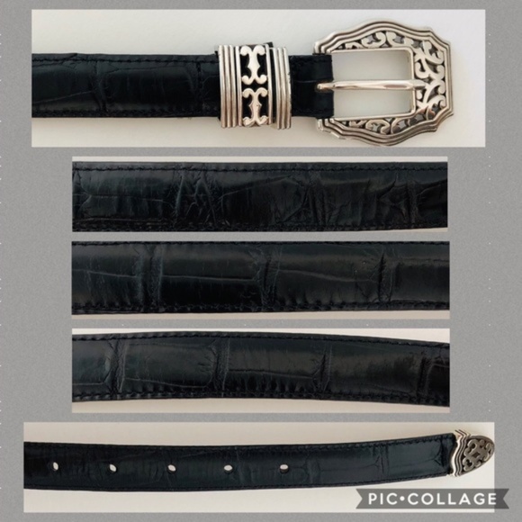 Brighton Italian Croco Leather Belt NWOT - Picture 4 of 6
